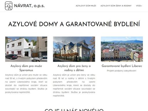 azylové domy a garantované bydlení