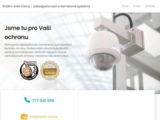 zabýváme se montáží bezpečnostních a kamerových systémů.