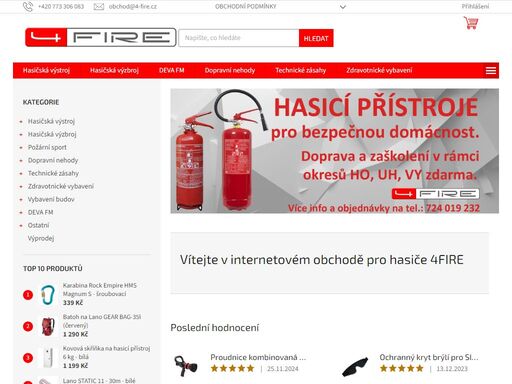 vítejte v internetovém obchodě pro hasiče 4fire. 