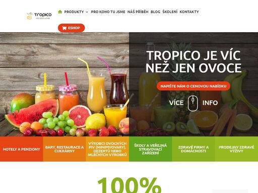 jsme zde, abychom vás vzali do jedinečného světa 100% ovocných šťáv, džusů a smoothie. odkryjeme vám všechny jeho skryté tváře - barvy, chutě i vůně.
