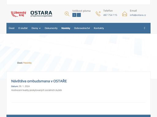 ostara, p. o., je komunitní sociální službapro osoby se zdravotním postižením pro území novoborska