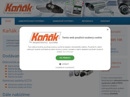 firma kaňák - bezpečnostní systémy provádí zabezpečení objektů proti vloupání (ezs, cctv) a požáru (eps).