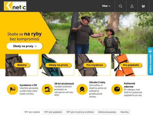 vyrábíme a prodáváme batohy, obaly na rybářské pruty, obaly na pušky a další vybavení pro rybáře, myslivce, nimrody a všechny milovníky přírody a outdooru.