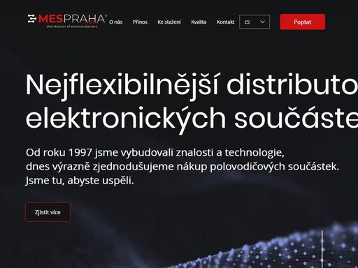 mes praha je distributorem elektronických součástek. analog devices, microchip technology, stmicroelectronics, texas instruments a jiných již od roku 1997. 