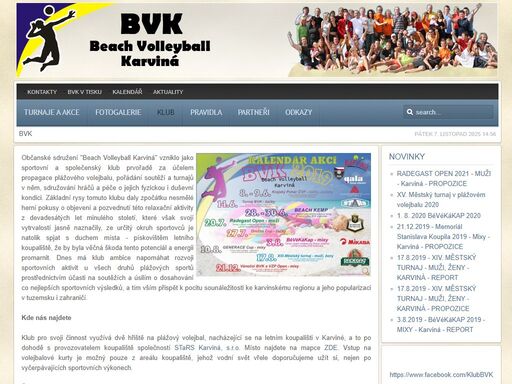 beach volleyball karviná - stránky sportovního a společenského klubu bvk