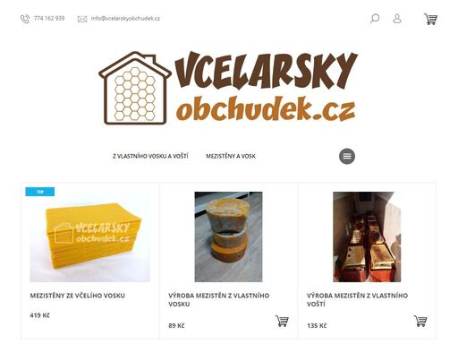 homepage, včelařský obchůdek