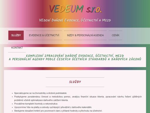 vedeum | vedení daňové evidence, účetnictví a mezd