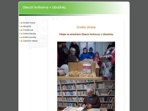 obecní knihovna v ubušínku