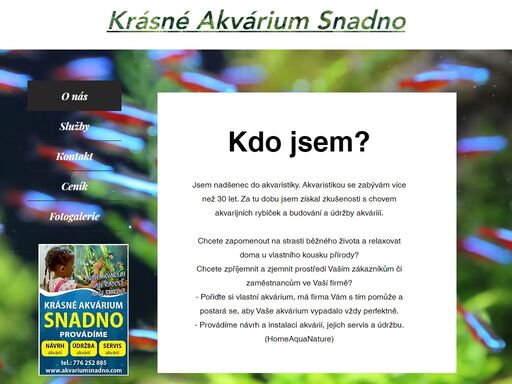 pořiďte si akvárium - provádíme návrh a údržbu akvárií v ústeckém kraji. homeaquanature
