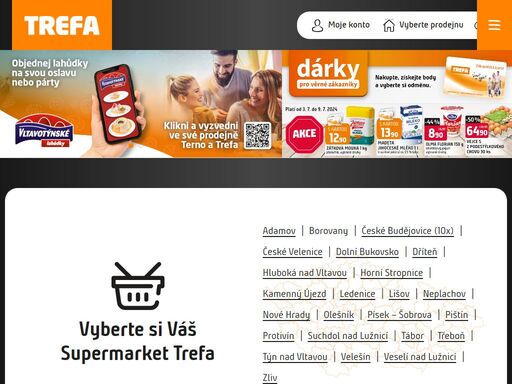 český supermarket trefa nabízí největší výběr potravin od regionálních výrobců. vyberte si akční zboží z aktuálního letáku. nakupujte levně.