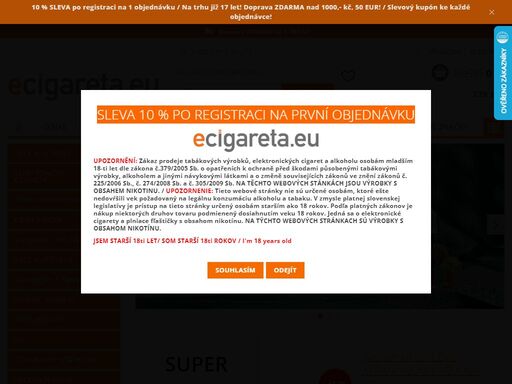 ecigareta.eu to jsou elektronické cigarety - ecigarety, gripy, e-liquidy, báze, aromata, baterie pro e-cigarety, clearomizery a mnoho dalšího sortimentu pro vaping.