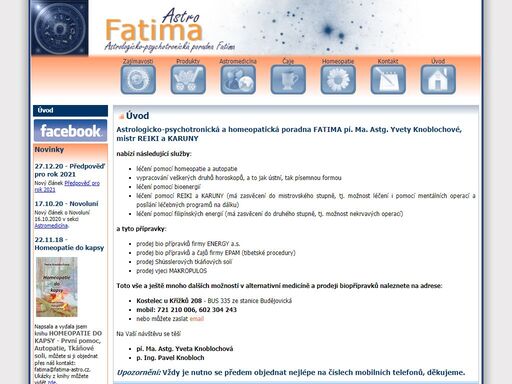 fatima astro - astrologicko-psychotronická poradna fatima