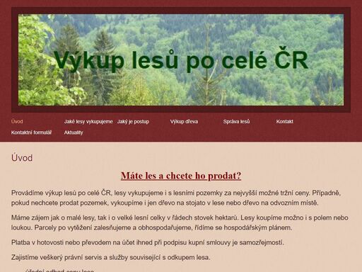 www.lesy-vykup.cz