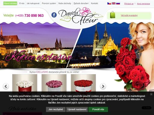 rozvoz květin po praze, objednávky on-line, doručení kytic už do 60 minut od objednání - květinové studio daniela fleur - praha florentinum