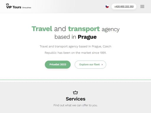 vip tours – travel and transport agency based in prague. we offer tours and excursions and vip transport. 