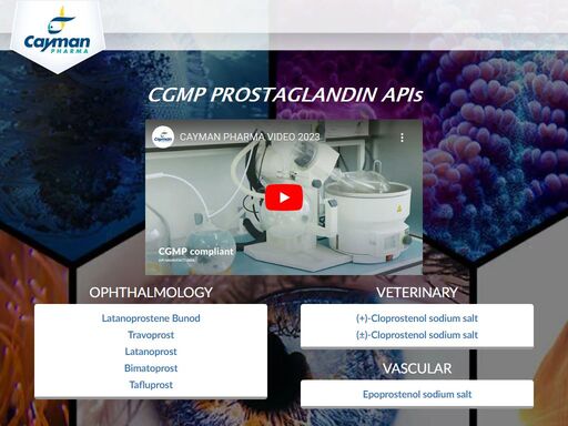 europe's most reliable and versatile source for prostaglandin apis.