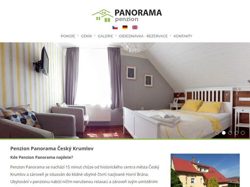 penzion panorama český krumlov, oficiální stránky ,ubytování v rodinném penzionu