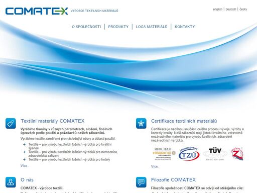comatex - výrobce textilií, výroba textilu, textilní materiály a komponenty