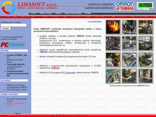 limasoft s.r.o. - průmyslová automatizace,programování plc, prodej a aplikace prvků omron a robotů yamaha