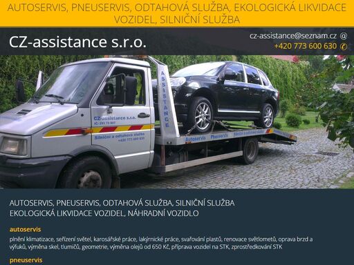 autoservis, pneuservis, odtahová služba, silniční služba, cz-assistance s.r.o.