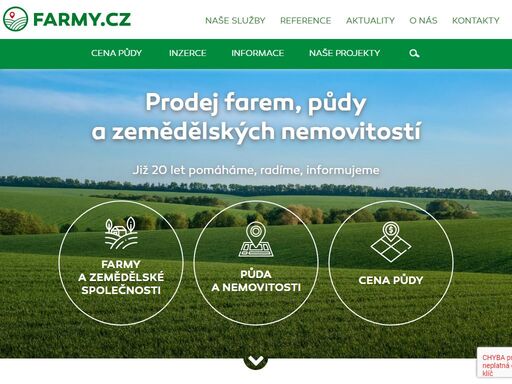 farmy, půda, lesy, statky - informace a nabídky farmy.cz - odborníci na pole, louky, ornou půdu, farmy, statky, lesy
