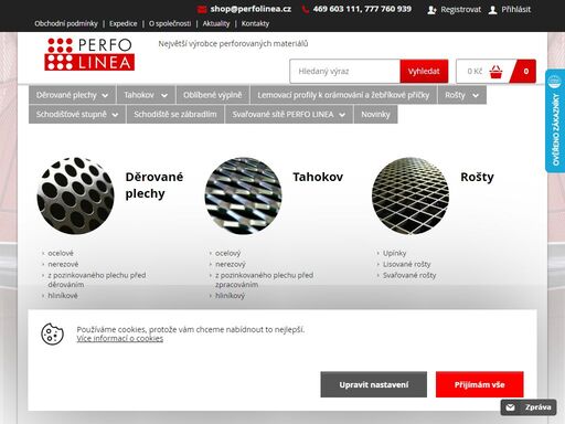 e-shop perfo linea - český výrobce - nejširší nabídka perforovaných materiálů