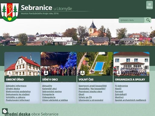 oficiální webová prezentace obce sebranice u litomyšle. 
malebná obec v pardubickém kraji. 
vesnice pardubického kraje roku 2016.