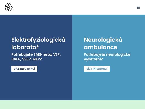 elektrofyziologická laboratoř (pouze emg vyšetření a evokované potenciály) a neurologická ambulance (neurologické vyšetření).