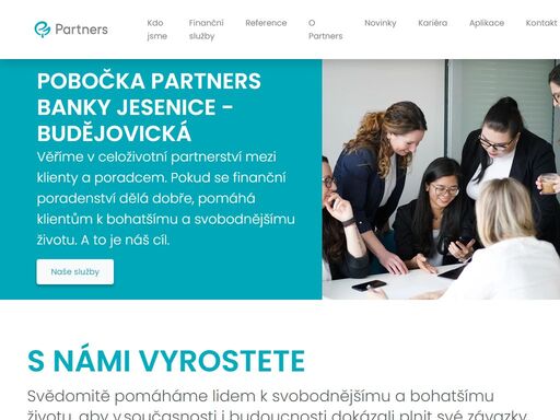 pobočka partners banky jesenice - budějovická poskytuje nezávislé finanční poradenství a osobní finanční plánování. finanční poradce vám pomůže ve sjednání a kalkulaci hypotéky, pojištění nebo investic