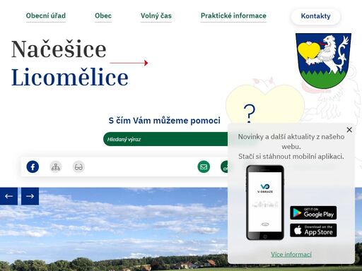 oficiální stránky obcí načešice a licomělice