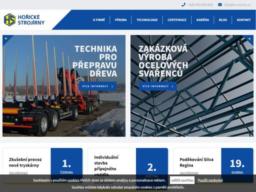 hořické strojírny, spol. s r.o. je moderní česká firma, která nabízí svým zákazníkům služby v oblastech dvou hlavních výrobních segmentů.