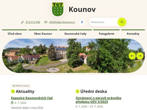 oficiální stránky obce kounov
