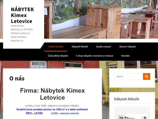 kimex s.r.o. - nábytek z masivu, ubytování