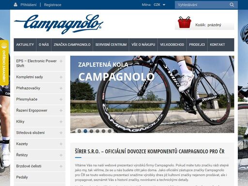 prodej a servis komponentů pro silniční kola italského výrobce campagnolo. prohlédněte si katalogy náhradních dílů a servisní videa.