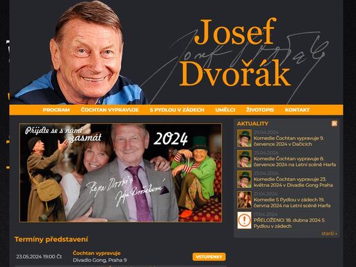 oficiální stránky herce josefa dvořáka a jeho divadelní společnosti