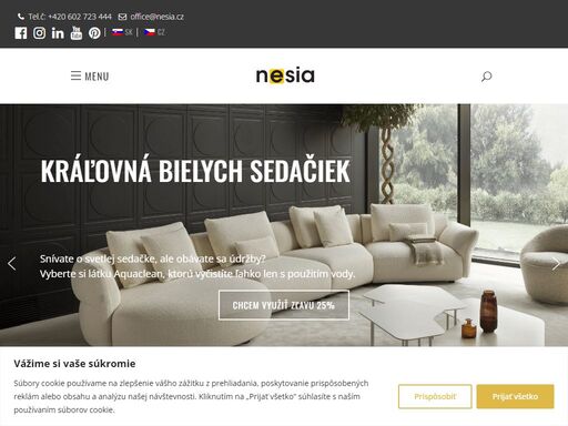 sedačky, postele, kuchyně a celé interiéry na míru. vše od návrhu až po realizaci. spojujeme styl, eleganci, design a funkčnost. nesia - kvalitní nábytek.