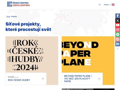 oficiální web ústředí českých center. informace o pobočkách v zahraničí, české kultuře. podpora organizace akcí s českými filmy, výstav českého umění.