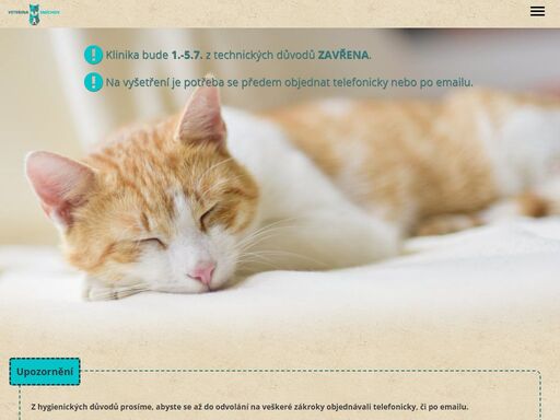 veterinární klinika praha 5, veterina smíchov, kočičí klinika, mvdr. jana lukešová, email: info@veterina-smichov.cz telefon: +420 602 355 496