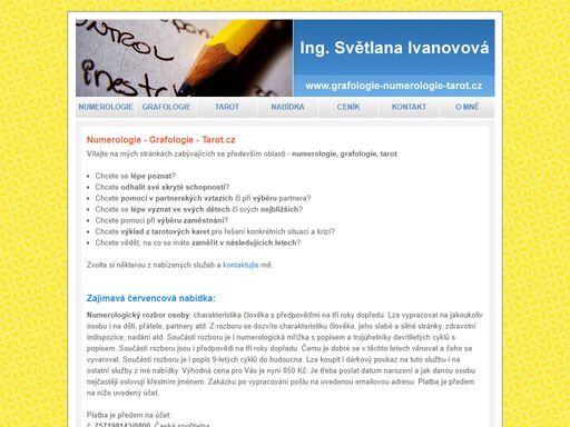 www.numerologie-grafologie-tarot.cz