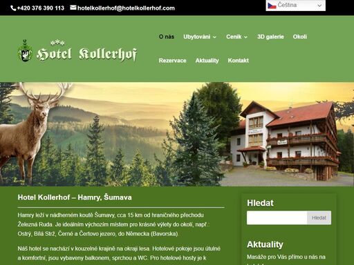 hotel kollerhof nabízí celoroční pohodlné ubytování v srdci šumavských lesů, pro hotelové hosty je k dispozici restaurace s domácí kuchyní a sauna.
