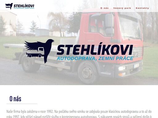 stehlikovi.cz | autodoprava | zemní práce | písky | štěrky | odpady | sutě