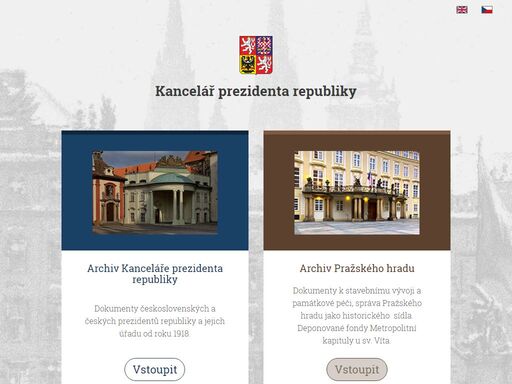 archiv kanceláře prezidenta republiky a archiv pražského hradu
