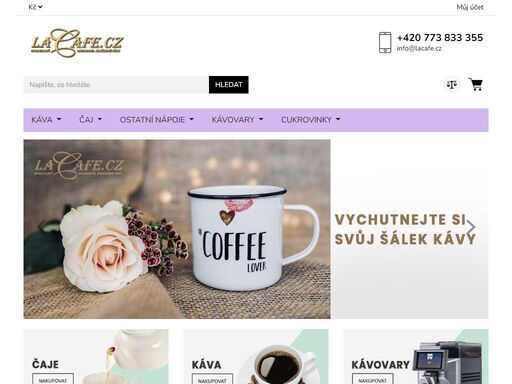 online prodej kávy, čaje a kávovarů