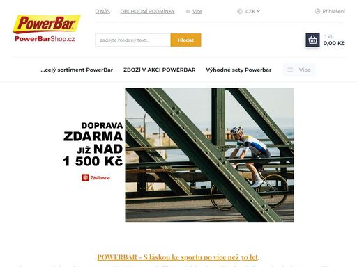 powerbarshop.cz se zabývá prodejem sportovní výživy značky powerbar