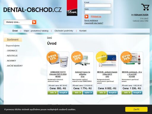 úvod - dental-obchod.cz – váš e-shop s dentálními materiály.