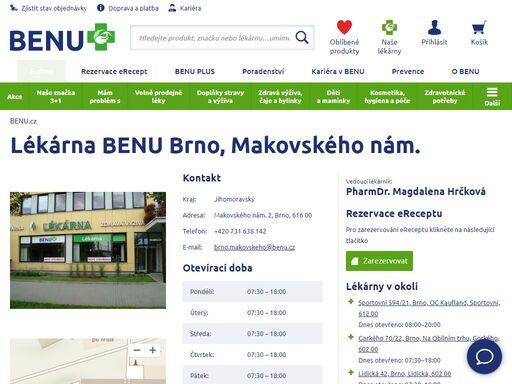 ?lékárna na makovského náměstí v brně má otevřeno po-so. je umístěna v blízkosti mhd i parkoviště - vyniká výbornou dostupností. navštívíte ji??