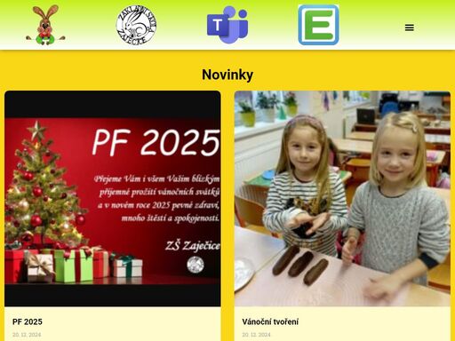 novinky načíst starší novinky oznámení načíst starší oznámení kalendář akcí akce a fotogalerie zš akce a fotogalerie šd projekty spolupráce