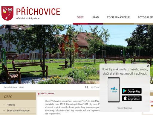 oficiální stránky obce příchovice