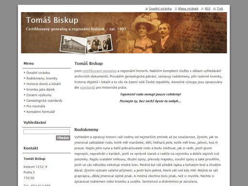 genealogické služby pro širokou veřejnost. zpracování rodinné historie.