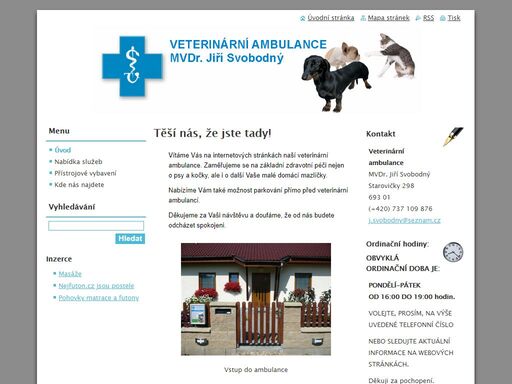 veterinární ambulance - mvdr. jiří svobodný, starovičky